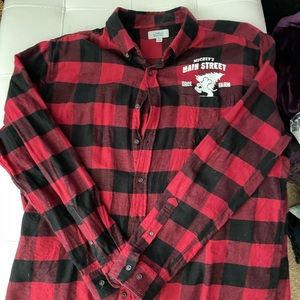 Custom Made Disney Mickey's Tree Farm Flannel Shirt by Croft and Barrow